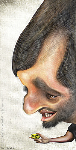 Cartoon: Mahmoud Ahmadinejad (medium) by allan mcdonald tagged iran