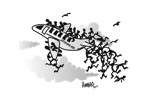 Cartoon: Afghan migrants (medium) by ismail dogan tagged afghan,migrants