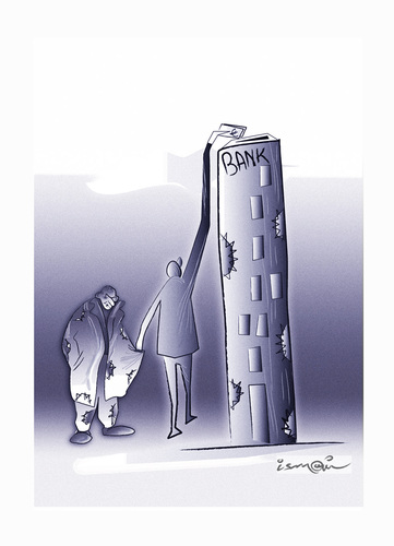 Cartoon: banking crisis !... (medium) by ismail dogan tagged bank