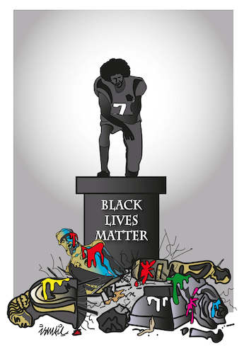 Cartoon: Black Lives Matter (medium) by ismail dogan tagged black,lives,matter