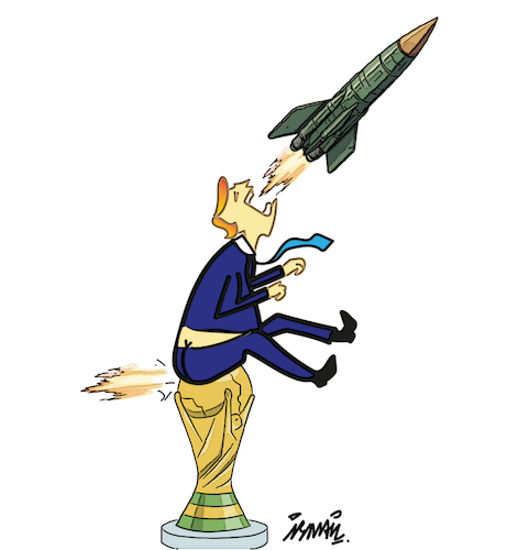 Cartoon: Disappointment (medium) by ismail dogan tagged iran,usa,war