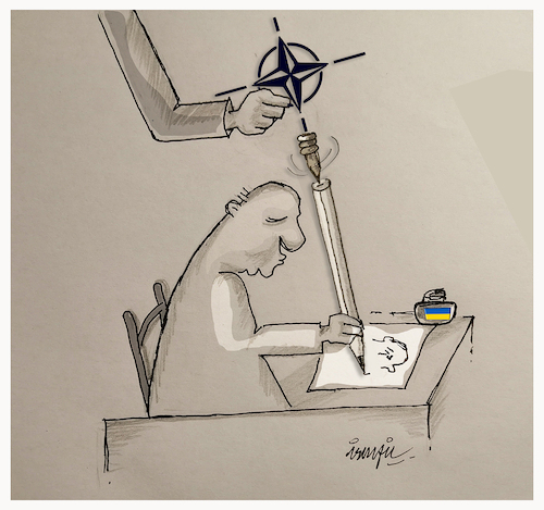 Cartoon: Drawing for Ukraine (medium) by ismail dogan tagged ukraine