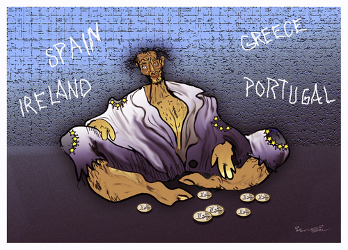 Cartoon: EURO CRISIS !... (medium) by ismail dogan tagged euro