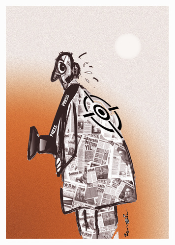 Cartoon: FREE JOURNALISM !.. (medium) by ismail dogan tagged journalist