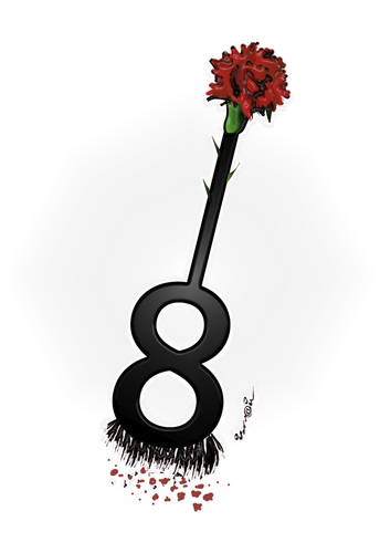 Cartoon: gift... (medium) by ismail dogan tagged womens,day