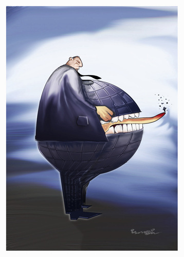 Cartoon: hunger !.. (medium) by ismail dogan tagged capitalism