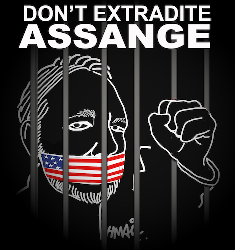 Cartoon: Julian Assange (medium) by ismail dogan tagged julian,assange
