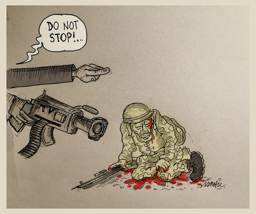 Cartoon: Live War (medium) by ismail dogan tagged war