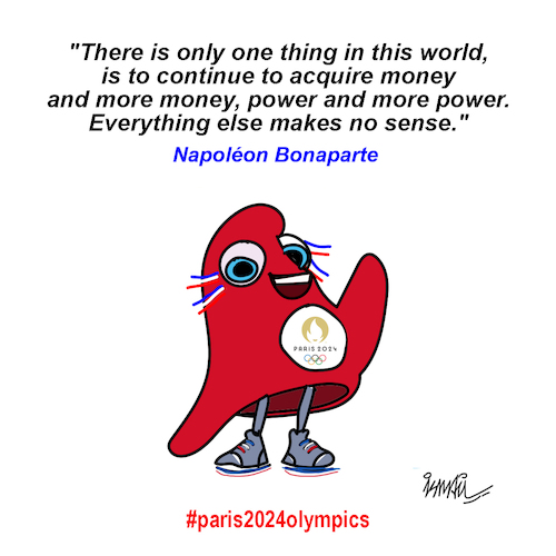 Cartoon: Mascot Paris 2024 (medium) by ismail dogan tagged paris,2024,olympics