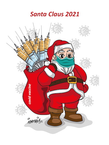 Cartoon: Merry Christmas (medium) by ismail dogan tagged santa,claus