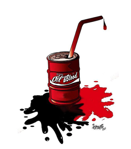 Cartoon: Oil and Blood (medium) by ismail dogan tagged oil