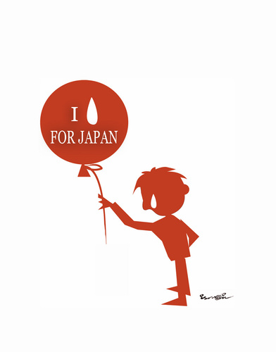 Cartoon: TEARS FOR JAPAN !.. (medium) by ismail dogan tagged japan