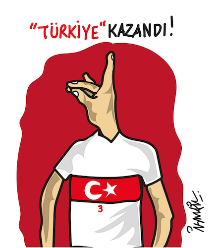 Cartoon: Türkiye won (medium) by ismail dogan tagged uefa,euro2024