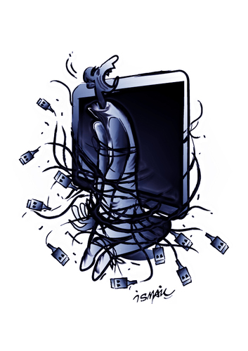 Cartoon: USB (medium) by ismail dogan tagged usb