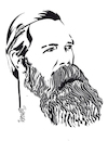 Cartoon: Friedrich Engels (small) by ismail dogan tagged friedrich,engels