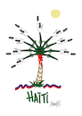 Cartoon: Haiti Palm (small) by ismail dogan tagged haiti