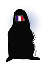 Cartoon: ISLAMOPHOBIA  IN FRANCE !.. (small) by ismail dogan tagged burqa is not welcome in france