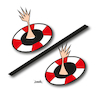 Cartoon: life buoy (small) by ismail dogan tagged economy