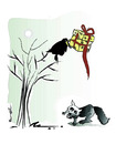 Cartoon: THE CROW AND THE FOX !.. (small) by ismail dogan tagged gift