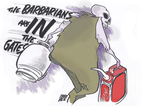 Cartoon: bomber (medium) by barbeefish tagged newyork