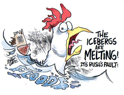 Cartoon: CHICKEN LITTLE (medium) by barbeefish tagged fear,equals,taxes