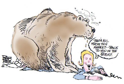 Cartoon: finance (medium) by barbeefish tagged bear,market,