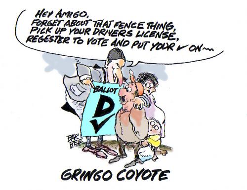 Cartoon: gringo (medium) by barbeefish tagged immigration,