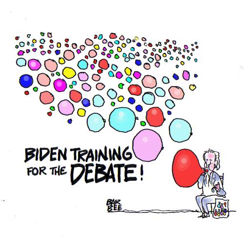 Cartoon: HOT AIR GALORE (medium) by barbeefish tagged joe,biden