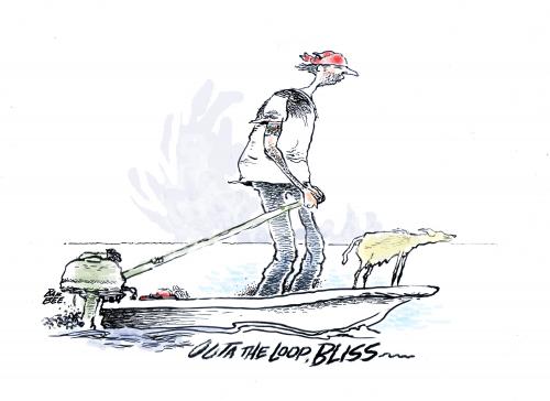 Cartoon: NO NEWS (medium) by barbeefish tagged bliss