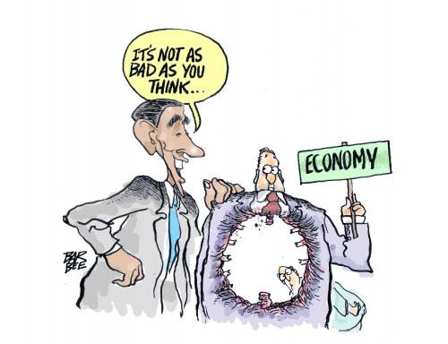Cartoon: notsoobad (medium) by barbeefish tagged obama
