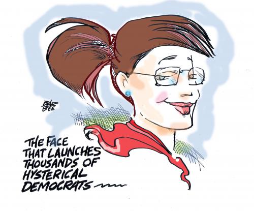 Cartoon: SARAH (medium) by barbeefish tagged sarah