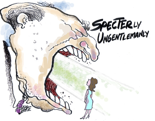 Cartoon: senator specter (medium) by barbeefish tagged disrespect
