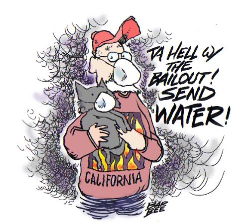 Cartoon: smoke smoke everywhere (medium) by barbeefish tagged california,smoke