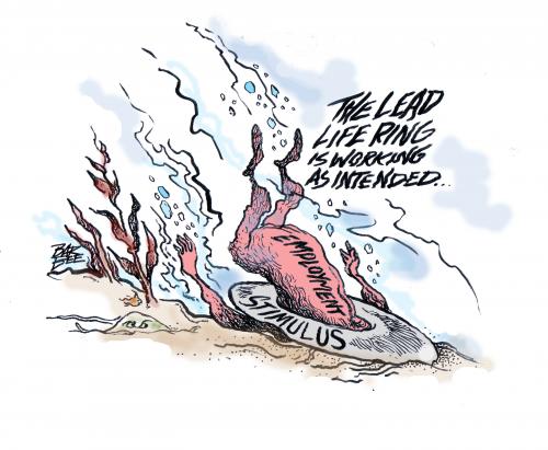Cartoon: SUNK (medium) by barbeefish tagged jobs
