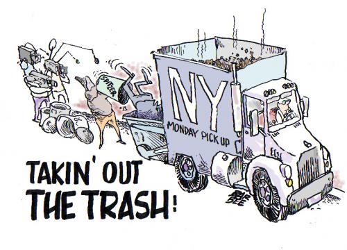 Cartoon: taking out the trash (medium) by barbeefish tagged ho,eruption,