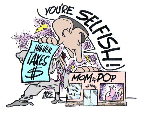 Cartoon: THE TAX THING (medium) by barbeefish tagged obama