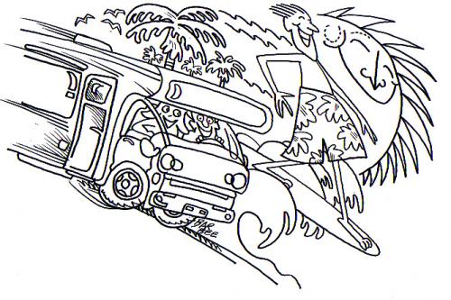Cartoon: travel (medium) by barbeefish tagged road,trip,