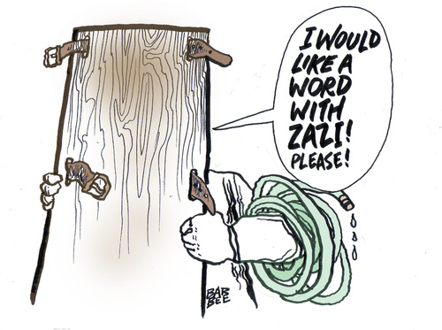 Cartoon: visitor (medium) by barbeefish tagged zazi