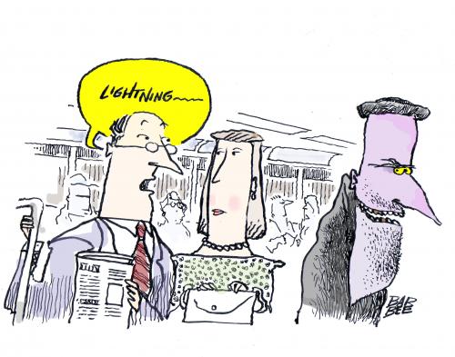 Cartoon: YA THINK (medium) by barbeefish tagged ponder