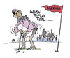 Cartoon: dithering on the tee (small) by barbeefish tagged obama