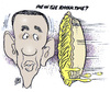 Cartoon: slapstick (small) by barbeefish tagged obama