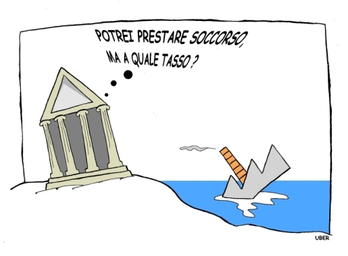 Cartoon: BANCHE DI SALVATAGGIO (medium) by uber tagged banche,crisi,finanza,industry,financial,crisis,rescue,credit