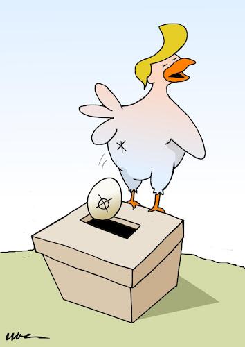 Cartoon: the egg (medium) by uber tagged trump,midterm,elections,fraud,trump,midterm,elections,fraud
