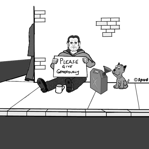 Cartoon: Uk Fuel Crisis (medium) by cartoonsbyspud tagged taylor,paul,business,finance,it,marketing,outsourced,life,office,recruitment,hr,spud,cartoon