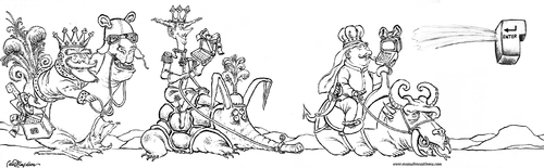 Cartoon: Drei Techno Koenige (medium) by ian david marsden tagged marsden,cartoon,technology,computer,techno,kings,three,koenige,drei
