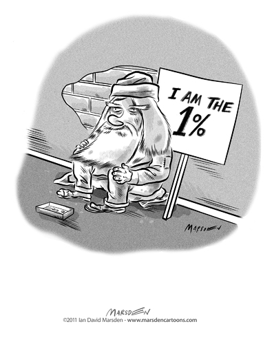 Cartoon: I am the 1 percent (medium) by ian david marsden tagged system,political,broken,fail,to,big,too,ows,street,wall,occupy,occupy,wall street,wall,street