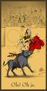 Cartoon: Ole! Oh je... (small) by Miguelez tagged bullfight,stierkampf,ole,torero,torro