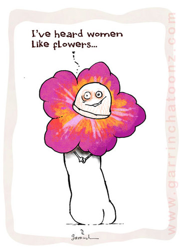 Cartoon: Flowers (medium) by Garrincha tagged 