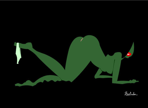 Cartoon: Lingerie (medium) by Garrincha tagged 