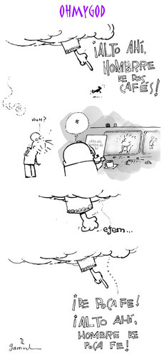 Cartoon: Oh your God! VII (medium) by Garrincha tagged religion